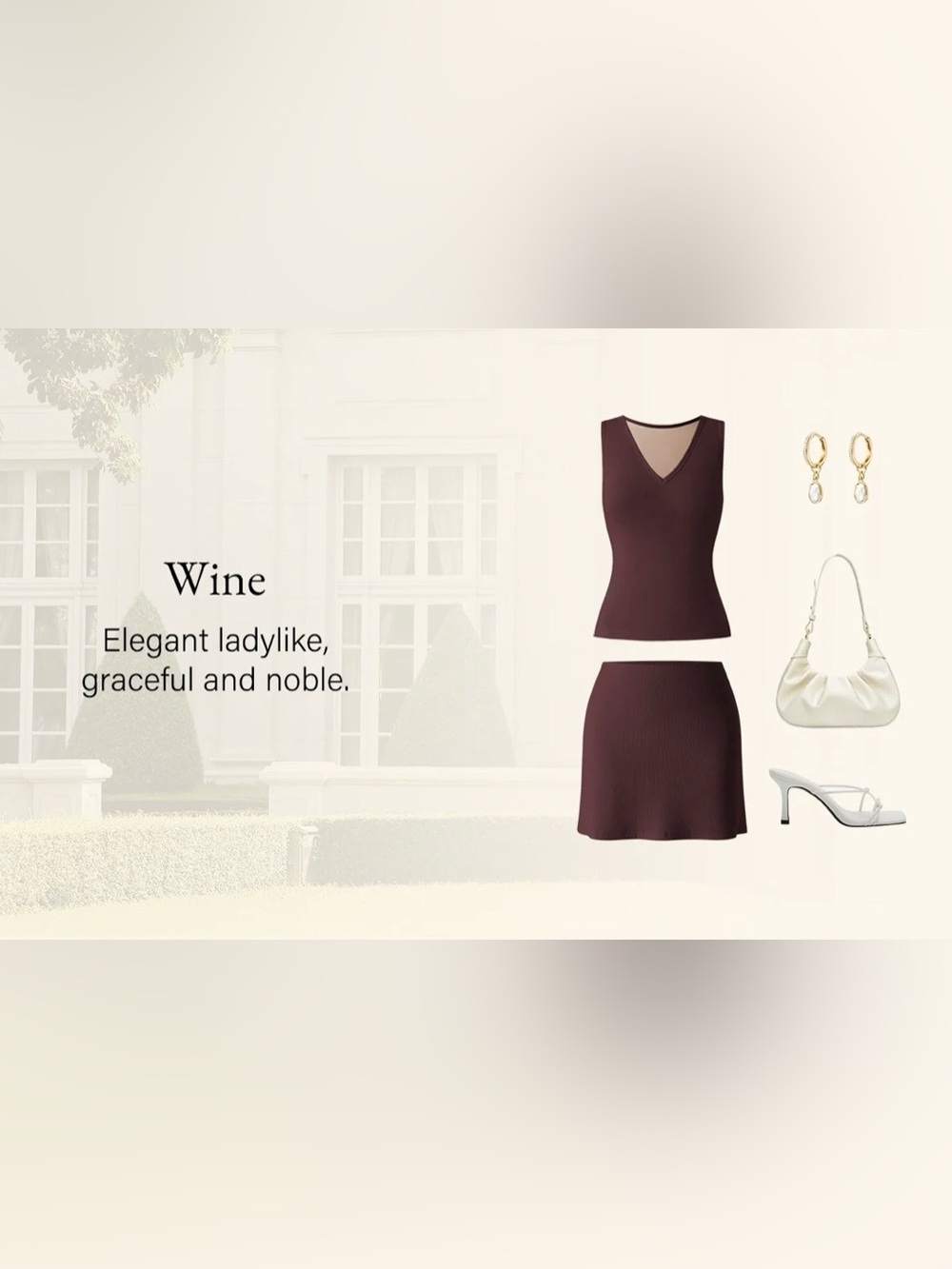 OGL wine color skorts - Picture 3 of 4